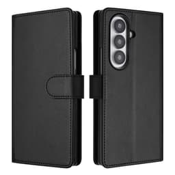 SKALO Samsung Z Fold7 PU-Läder Plånboksfodral - Svart