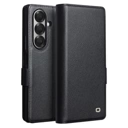 SKALO Samsung Z Fold7 QIALINO Ægte Læder Flip Cover - Sort