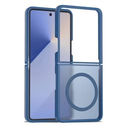 SKALO Samsung Z Flip7 Skin-touch Hybrid Suojakuori - Sininen