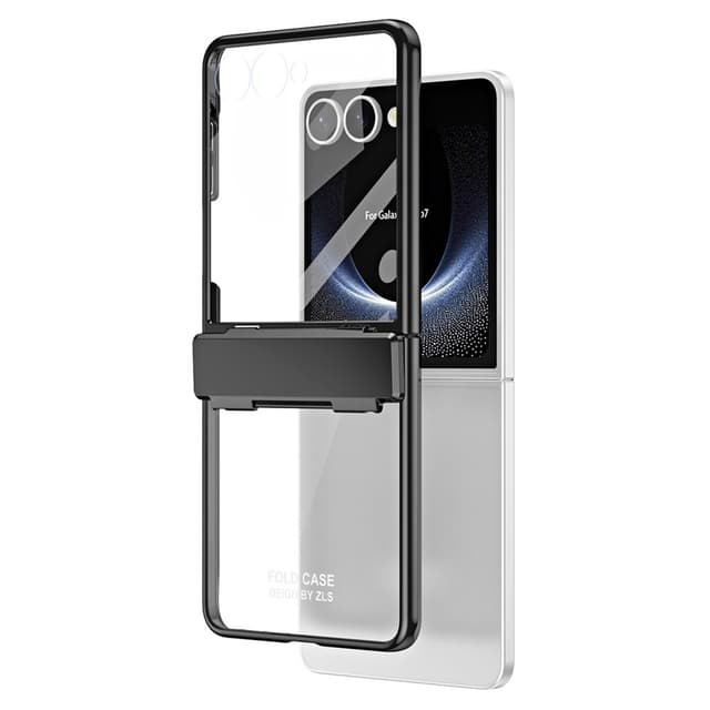 SKALO Samsung Z Flip7 ZLS Mirage-serien Cover med Skærmbeskytter - Sort