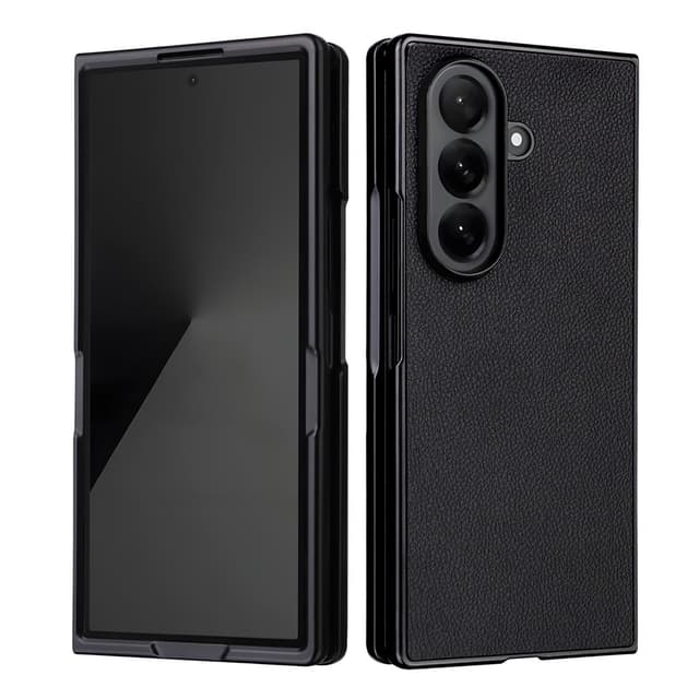 SKALO Samsung Z Fold7 PU-Læder Litchi Cover - Sort