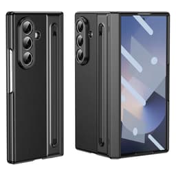 SKALO Samsung Z Fold7 PU-nahkainen Stylus Suojakuori - Musta
