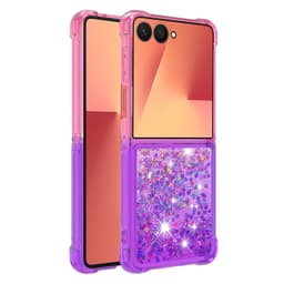 SKALO Samsung Z Flip7 Kvicksand Glitter Skal - Rosa-Lila