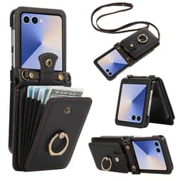 SKALO Samsung Z Flip7 Korthållare Ring Skal - Svart