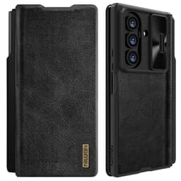 NILLKIN Samsung Z Fold7 Qin Pro Series PU-Läder Kortfack Fodral - Svart