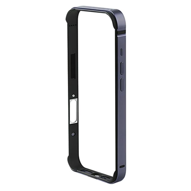 SKALO iPhone 17 Pro COTECi Aluminium Silikone Bumper - Mørkeblå
