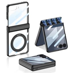 SKALO Samsung Z Flip7 GGK Karkaistua Lasi Hybrid Suojakuori - Musta