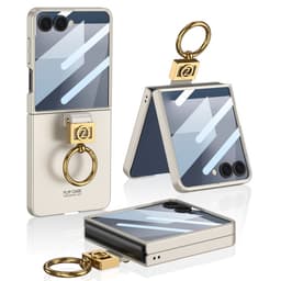 SKALO Samsung Z Flip7 GKK Kultasormus Suojakuori - Harmaa