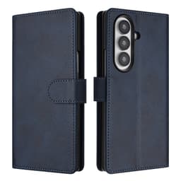 SKALO Samsung Z Fold7 PU-Læder Flip Cover - Blå