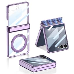 SKALO Samsung Z Flip7 GGK Härdat Glas Hybrid Skal - Lila