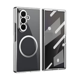 SKALO Samsung Z Fold7 Magnetisk Ring Cover med Skærmbeskyttelse - Sølv
