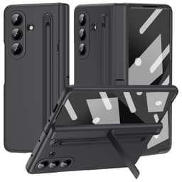 SKALO Samsung Z Fold7 Kickstand Stylus Suojakuori - Musta