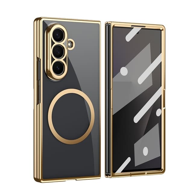 SKALO Samsung Z Fold7 Magnetisk Ring Cover med Skærmbeskyttelse - Guld