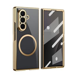 SKALO Samsung Z Fold7 Magnetisk Ring Skal med Skärmskydd - Guld