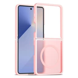 SKALO Samsung Z Flip7 Skin-touch Hybrid Suojakuori - Pinkki