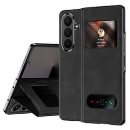 SKALO Samsung Z Fold7 PU-Nahka Window Suojakuori - Musta