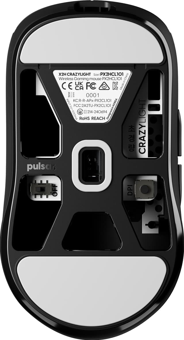 Pulsar X2H Crazylight Mini trådlös mus (svart) - Elgiganten
