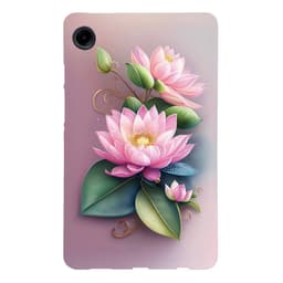 Til Samsung Galaxy Tab A11 / A9 Etui Mønstertryk Slankt TPU Beskyttende Tablet Etui Lotus