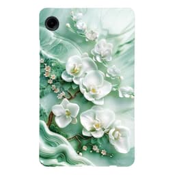 Til Samsung Galaxy Tab A11 / A9 Etui Mønstertryk Slankt TPU Beskyttende Tablet Etui Jade