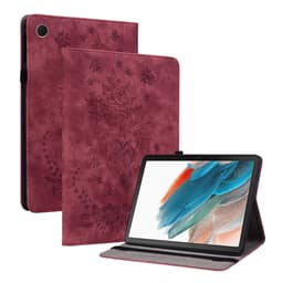 Til Samsung Galaxy Tab A11+ Etui Beskyttelse Med Roseblomst Prægning - Rød
