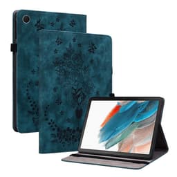 Til Samsung Galaxy Tab A11+ Etui Beskyttelse Med Roseblomst Prægning - Blå