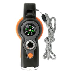 7-i-1 Whistle Survival Whistle med kompas / LED lys / forstørrelsesglas