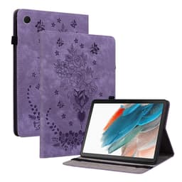 Til Samsung Galaxy Tab A11+ Etui Beskyttelse Med Roseblomst Prægning - Lilla