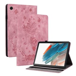 Til Samsung Galaxy Tab A11 Etui Beskyttelse Med Roseblomst Prægning - Lyserød