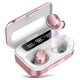 Q26 Bluetooth headset Digital Display In-Ear trådløse hovedtelefoner PowerBank funktion - Lyserød