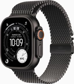 Apple Watch Ultra 3 49mm (Black Titanium/Black Titanium Milanese Loop) L