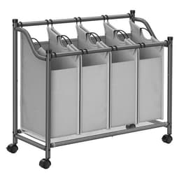 Vasketøjskurve på hjul med 4 aftagelige poser - 140 liter