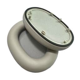 Udskiftningsørekopper kompatible med SONY WH-1000XM6 (2 stk) - Proteinlæder, Sølv