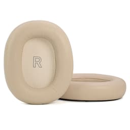 2 stk. Guld Ørepuder i Fåreskind Kompatible med B&O Beoplay H95 ANC Hovedtelefoner Beige
