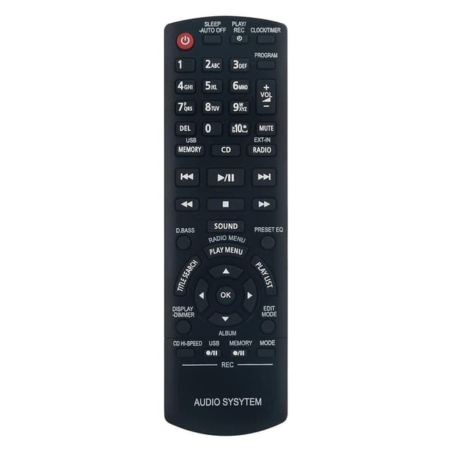 Fjärrkontroll Ersättning för N2QAYB000637 För Panasonic Audio Player