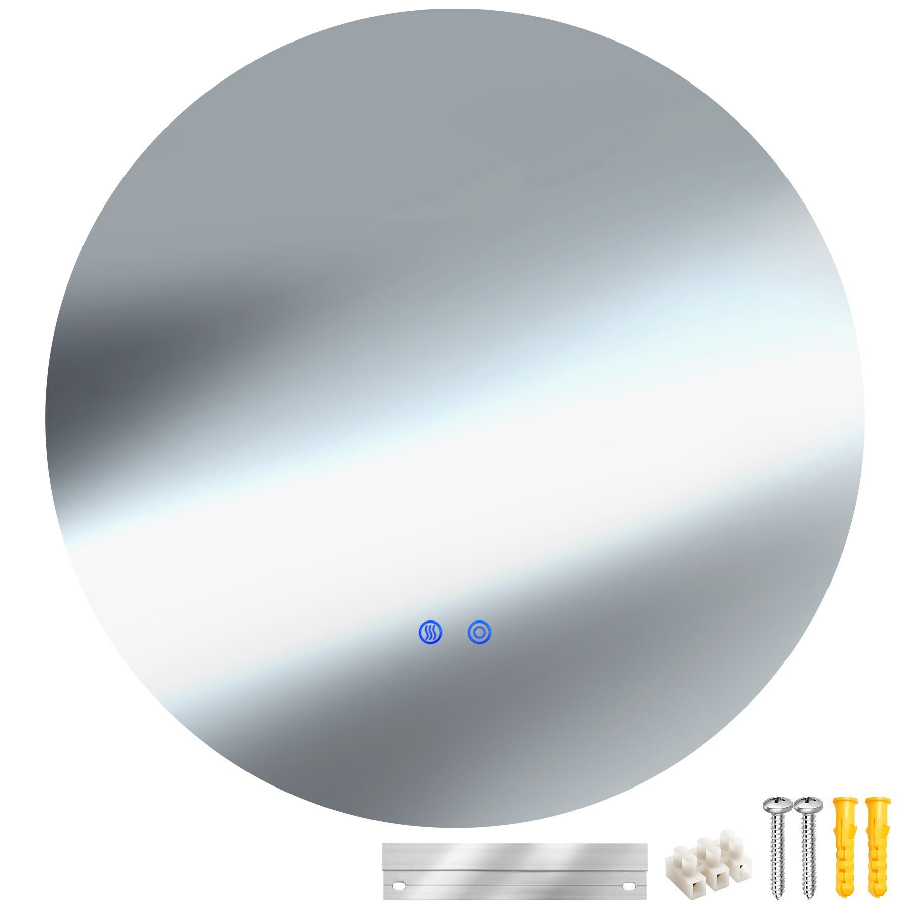 LED-badrumsspegel Aurora, dimbar, med 3 ljusfärger