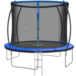 tectake Trampolin Jumpy med sikkerhedsnet 322 x 322 x 265 cm Sort/Blå