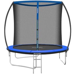 tectake Studsmatta Jumpy med skyddsnät 260 x 260 x 250 cm Svart/Blå