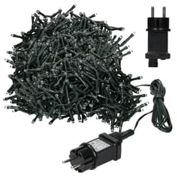 Juletræspynt LED lyskæde 24m hvid 1200 LED lamper