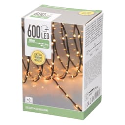 Juletræspynt LED Micro Cluster lyskæde 18 m varm hvid