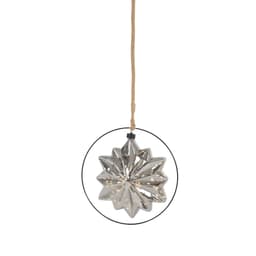 LED-julestjerne Ø18 cm grå metal med varmhvide LED'er
