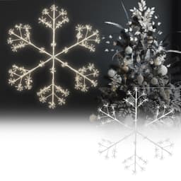 Juledekoration LED snefnug 384 varmhvide LED IP44 120 cm