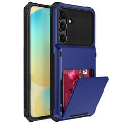 SKALO Samsung S25 FE Armor Flip Korthållare Suojakuori - Sininen