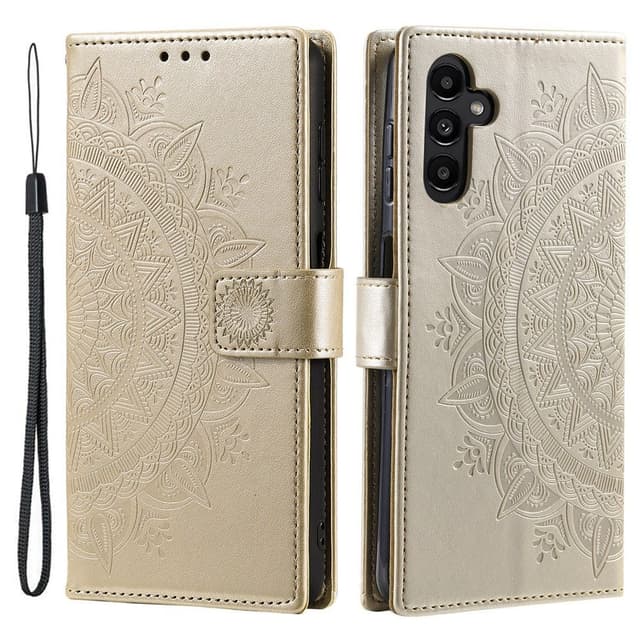 SKALO Samsung S25 FE Mandala Flip Cover - Guld