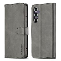 SKALO Samsung S25 FE LC.IMEEKE Premium PU-nahka Lompakkokotelo - Harmaa