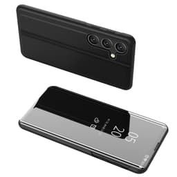 SKALO Samsung S25 FE Clear View Lompakkokotelo - Musta