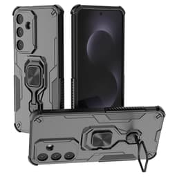 SKALO Samsung S25 FE Armor Metallirengas Suojakuori - Musta