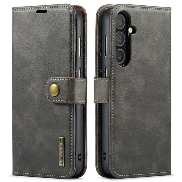DG MING Samsung S25 FE 2-i-1 Magnet Flip Cover - Grå