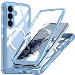 SKALO Samsung S25 FE Shockproof Clear Hybrid+Näytönsuoja Suojakuori - Sininen