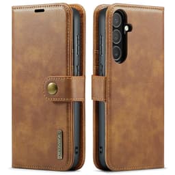 DG MING Samsung S25 FE 2-i-1 Magnet Flip Cover - Brun