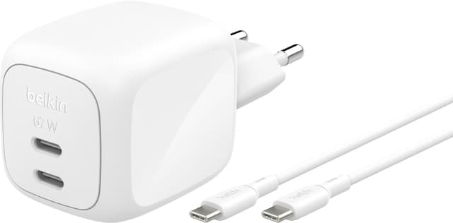 Belkin 67W USB-C PD vægoplader (hvid)